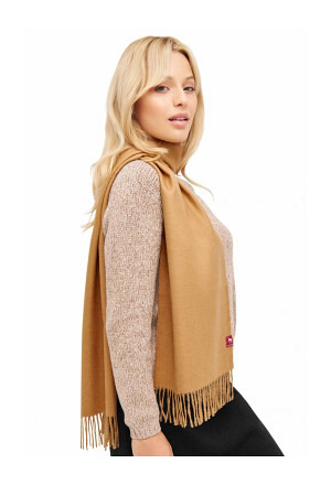 Alpaka Schal UNI aus 100% Baby Alpaka 30*180 cm Farbe: kamel