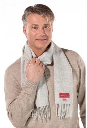 Alpaka Schal UNI aus 100% Baby Alpaka 30*180 cm Farbe: sil..