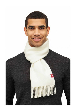 Alpaka Schal UNI aus 100% Baby Alpaka 30*180 cm Farbe:  ecru