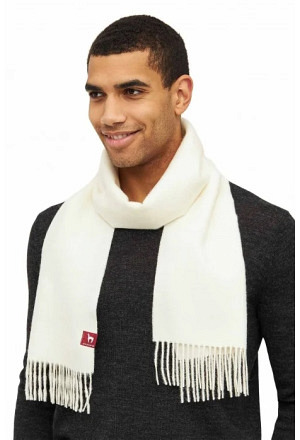 Alpaka Schal UNI aus 100% Baby Alpaka 30*180 cm Farbe:  ecru