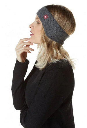 Alpaka Stirnband UNI aus 100% Baby Alpaka Farbe: grau