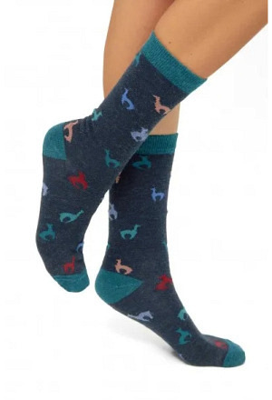 Alpaka Premium ALPAQUITAS SOCKEN aus Baby-Alpaka-Wolle-Mix Farbe: navy
