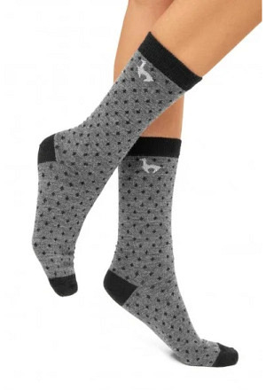 Premium Alpaka DOTTED SOCKEN aus Baby-Alpaka-Wolle-Mix Farbe: anthrazit