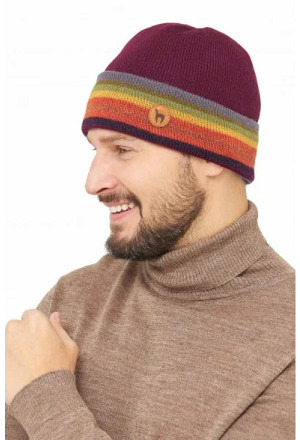 Alpaka Wendemütze ARCO IRIS aus 100% Baby Alpaka