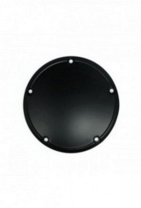 Derby Cover Twin Cam, Stepped Schwarz