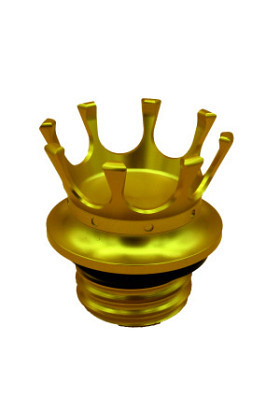 Tankdeckel Krone gold