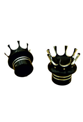 Achscover Krone schwarz/silber