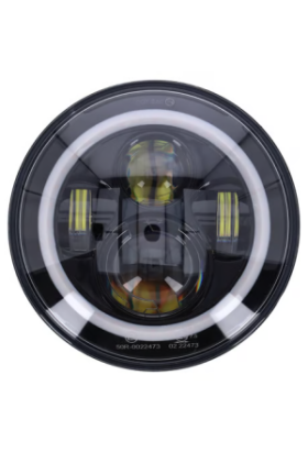 LED Scheinwerfer 7", schwarz