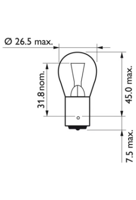 Philips Blinker, P21W, 12V