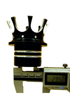 Achscover Krone schwarz/silber