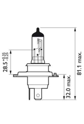 Philips MotoVision H4, 12V
