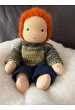 Hirse-Waldorfpuppe mit roten Haaren Emil
