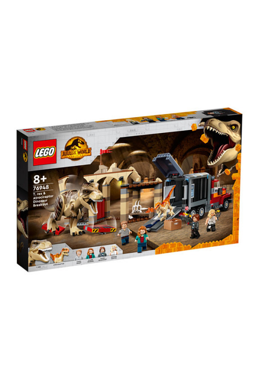 LEGO JURASSIC WORLD 76948 T. Rex & Atrociraptor: Dinosaurier-Ausbruch