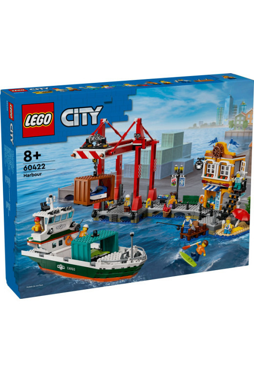 LEGO CITY 60422 Hafen mit Frachtschiff