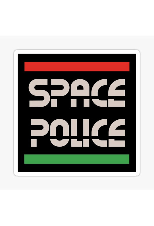 Aufkleber Space Police 72x72mm