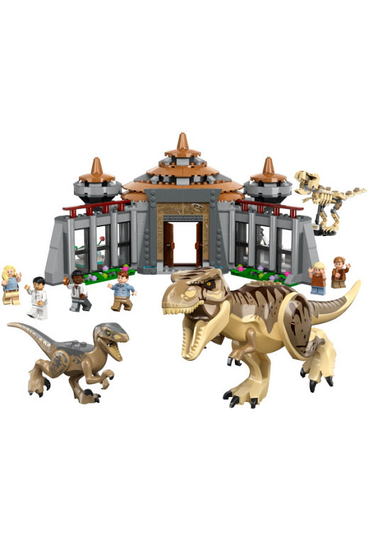 LEGO JURASSIC WORLD 76961 Angriff des T. rex und des Raptors aufs Besucherzentrum