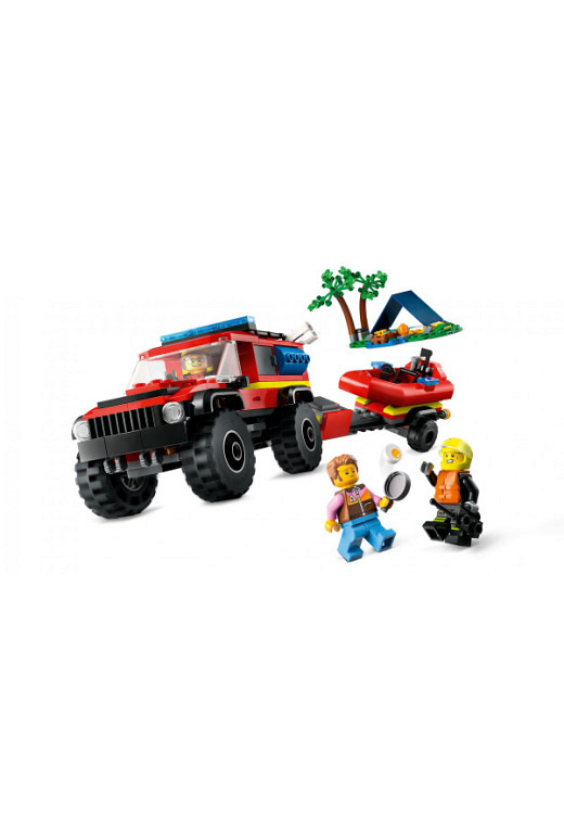 LEGO City 60412 Feuerwehrgeländewagen mit Rettungsboot