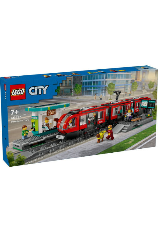 LEGO® City 60423 Straßenbahn mit Haltestelle