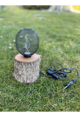 Lampe mit Olivenholz