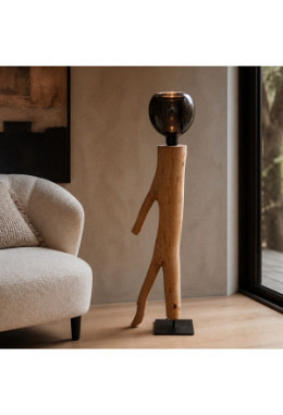 Lampe aus Ybriger Holz