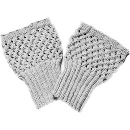 Stulpen hellgrau meliert