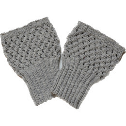 Stulpen mittelgrau melliert