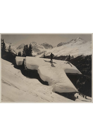 Auf dem Hüttendach im Sertigtal