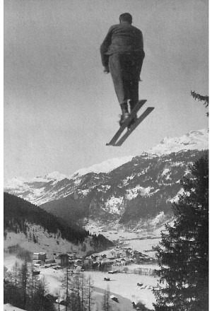 Skisprung über Klosters