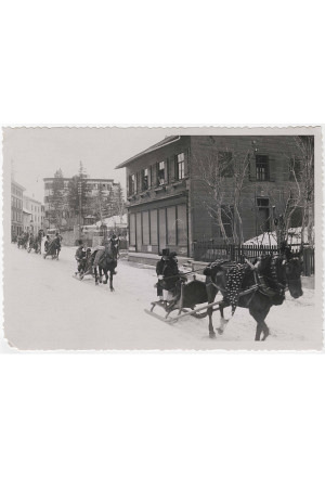 Kutschen auf der Promenade Davos