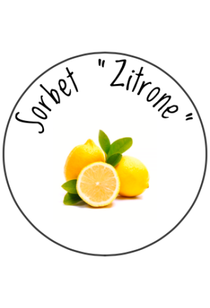 Hausgemachtes Sorbet "Zitrone"