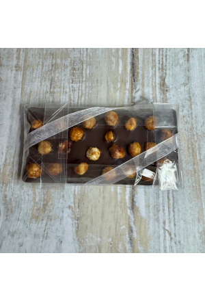 Tafelschokolade mit Haselnüssen "Weihnachtsbaum" - schwarz..