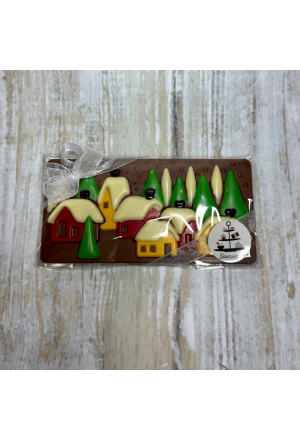 Tafelschokolade "Weihnachtsdorf" - Milchschokolade