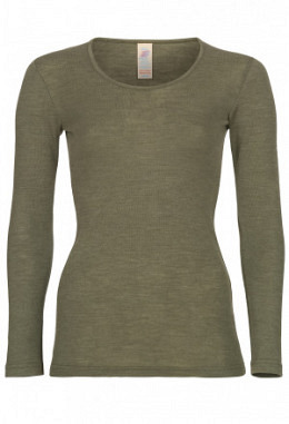 Damen-Shirt langarm, olive