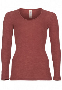 Damen-Shirt langarm, kupfer