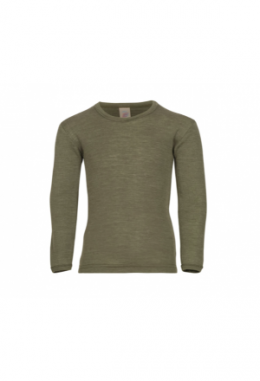 Kindershirt langarm, olive