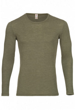 Herren-Shirt langarm, olive