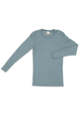 Herren-Shirt langarm, bergblau