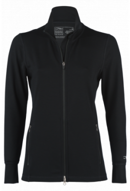 Damen-Zipjacke mit Stehkragen, black