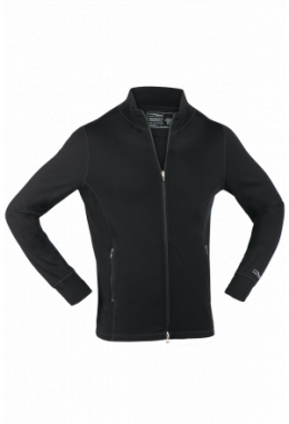 Herren-Zipjacke mit Stehkragen, black