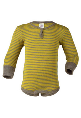 Baby-Body mit Druckknopf vorne safran/..