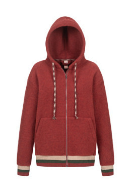 Damen-Blouson mit Kapuze, terracotta m..