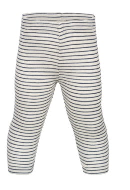 Baby-Leggings, natur marine geringelt