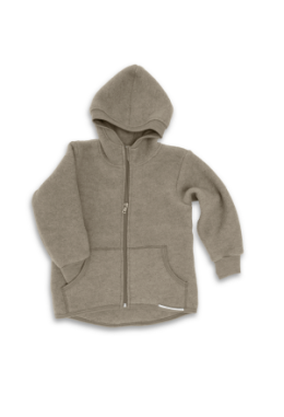 Fleece-Kapuzenjacke mit Reissverschlus..