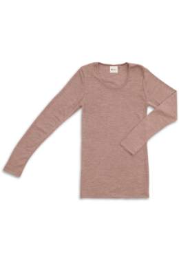 Damen-Shirt langarm, dustyrose