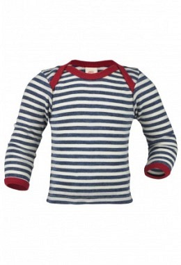 Schlupfhemd, blau melange/natur gering..