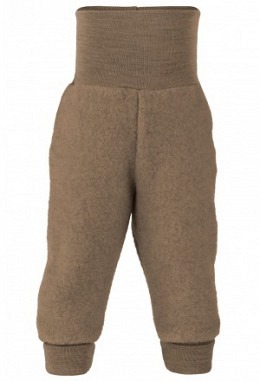 Fleecehose mit Nabelbund, walnuss
