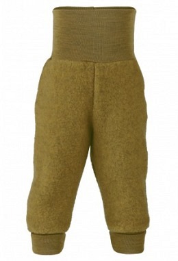 Fleecehose mit Nabelbund, safran melange