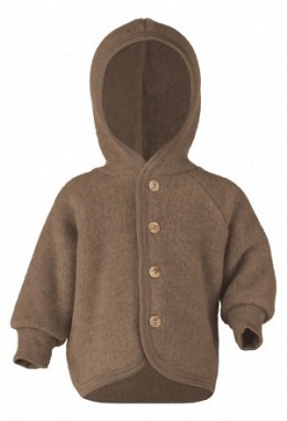 Fleecejacke mit Knöpfen, walnuss