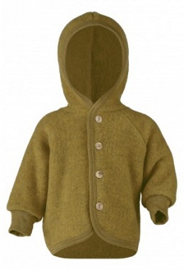 Fleecejacke mit Knöpfen, safran melange