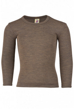 Kindershirt langarm, walnuss